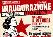 Il 3 ottobre riapre la sede di Rifondazione Comunista Siena: nasce lo “Spazio Libero” dedicato a Leonetta Mazzini